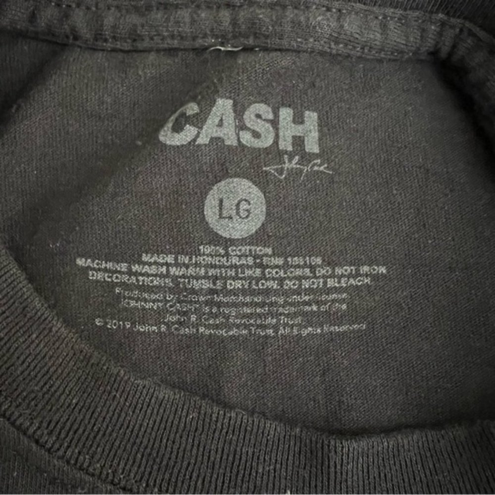 Johnny Cash Black T-shirt Men's Sz L - Picture 4 of 4